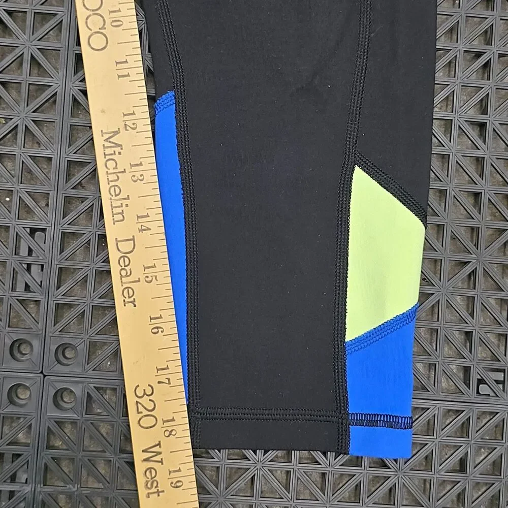 Lululemon Legging Blue Cropped Color Block Embody Gym Running Women's 6